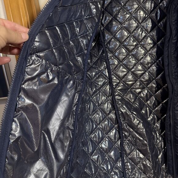 Columbia Jacket Womens medium Black Full Zip Logo Quilted Light Puffer Coat - Picture 3 of 4